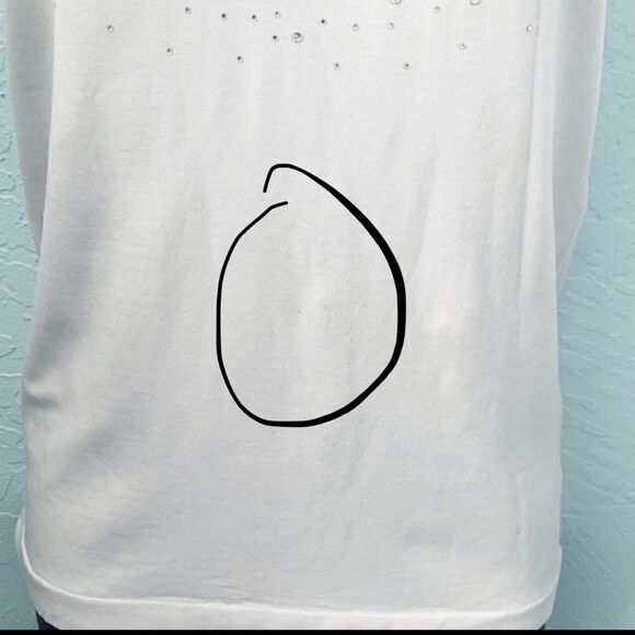 LC Couture White Rhinestone Embellished Tank Top Size Small - Picture 9 of 10